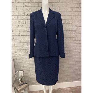 Mariage Mode Navy Blue Skirt & Blazer 2 Pcs Suit Set Size 6